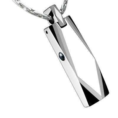 Magnetic Necklace Popular 2 Magnetic Pieces Tungsten Pendant Surgical Stainless Steel Chain 50cm Gift Box Included [MAYA&CANA] Men's <Japanese Design>
