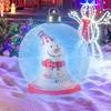 Inflatable Christmas Ornaments Inflatable Balls Decorations Snowman Inside Light Up Holiday Ornaments For Outdoor Yard Garden