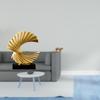 Wave Animal Brass Resin Figurine Abstract Sculpture Collectable Feng Shui Decor Antique Ornament for