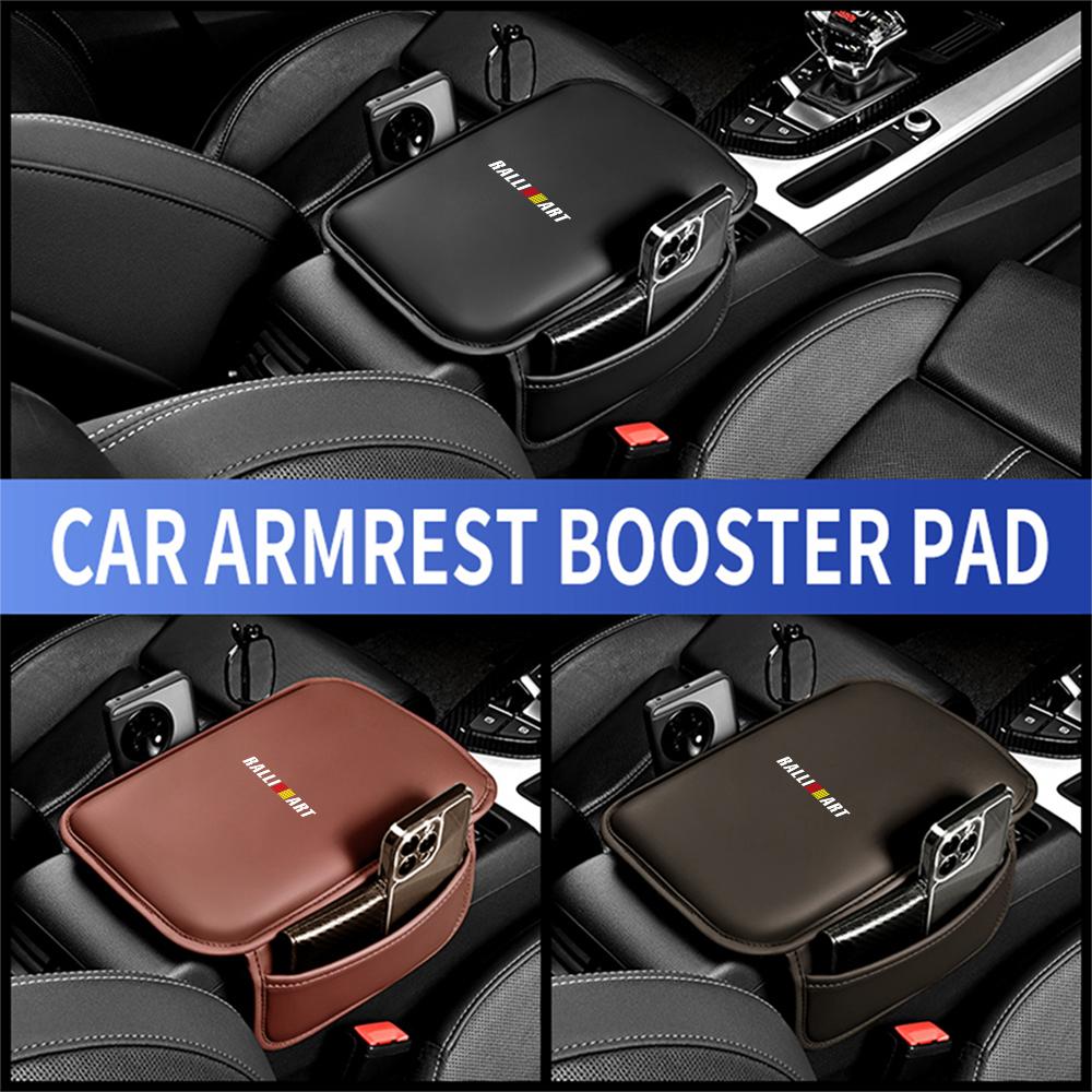Auto Mittelkonsolen Armlehnen Schutzpolster Mit Aufbewahrungstasche Zubehör Für Mitsubishi 9 Ralliart X ASX L200 Colt Cross Triton