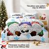 Comforter 3Pcs/Set Christmas Reindeer Snowman Bedding Set Includes 1 And 2 S Soft And Skin-Friendly