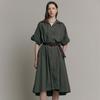 Loose Fit A Line Dress With 2 Belts  khAki  Zc08qp502onkh