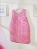 Cotton Baby Sleeping Bag M 6-12 Months Tog 2.5 All-Season Insulated Hearts Gingham Dark Pink