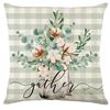 Spring and Summer Pillowcase Bedroom Living Room Sofa Pillowcase Linen Floral Decoration Pillow Cushion