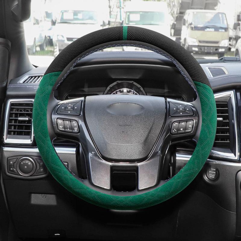 Car Steering Wheel Cover Wrap for Ford Mondeo Focus Escort Fiesta Explorer Taurus Escape O D Type Steering-Wheel