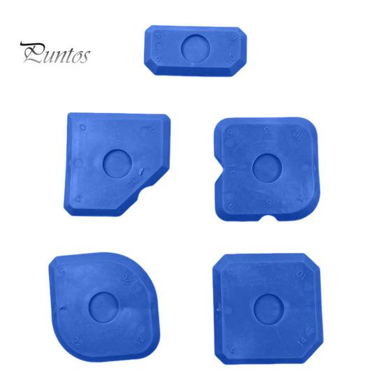 

5 шт./компл. набор инструментов для заделки швов силикона, кухонный, ванная комната, пол, оконный герметик, инструмент для отделки, скребок для затирки, многоразовые инструменты для разглаживания швов герметика синий