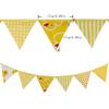 Kids' Yellow Duck Birthday Party Triangle Flag - Cotton Cloth Decoration for Children's Room or Kindergarten