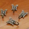 Schmetterlingsform Wandhaken Vintage Europäische Legierung Einzelloch Kleiderhaken für Eingangsbereich
