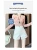 High-Waisted Black Slim-Fit Shorts 2024 Summer Women's Fashion