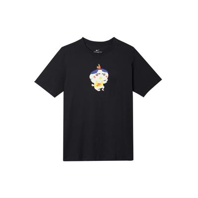 Casual Sport Cartoon Print Crew Neck Short Sleeve T-Shirt Men Tops Black DD1323-010
