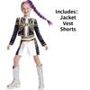 Costume da Cosplay Kpop Hunters Stage per Bambine Ragazze Anime Hunters Outfit da Cosplay Parrucca Completo Costume da Gioco di Ruolo per Feste di Halloween