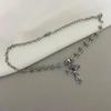 Gothic Dark Style Cross Pendant Necklace Rock Punk Goth Fashion Necklaces For Women Men Jewellery Design Mystical Gifts
