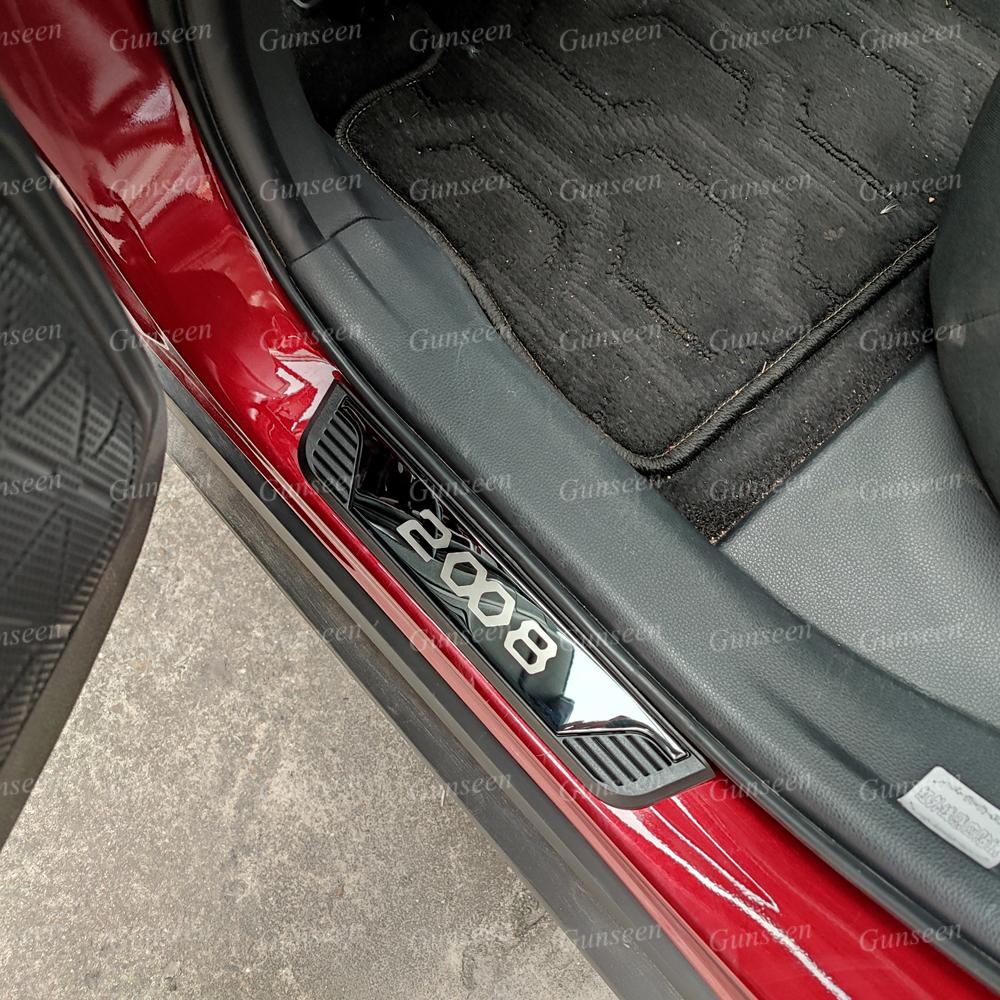 

Для Peugeot 2008 GT, защита для порога автомобиля, накладка, аксессуары, наклейка для педали, 2018, 2017, 2015