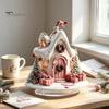 Sturdy Seasonal Shelf Decorations Winter Christmas Tree Cottage Table Decoration, Double Sided Acrylic Xmas Cabin Ornament Indoor Atmosphere