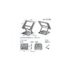 Sanwa Direct Foldable Laptop Stand, 156-inch compatible, Desktop, Stepless Height and Angle