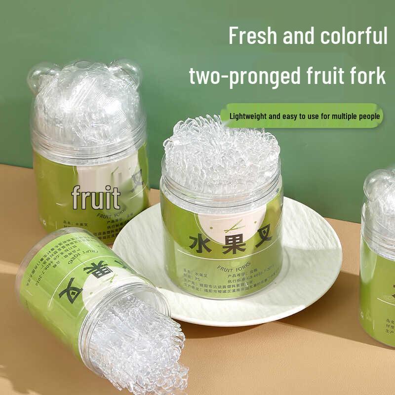 ZISIZ Disposable Individually Wrapped Plastic Fruit Forks