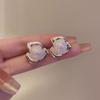 Metal Flower Mermaid Ji Pearl Earrings Niche Premium Temperament Earrings French Fashion Personality Versatile Earrings