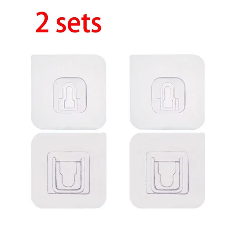 

2/10PCS Double-Sided Adhesive Wall Hooks Strong Hanging Hooks Transparent Bathroom Organizer Wall Storage Holder Kitchen Tools