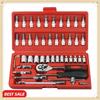 46Pcs Car Repair Tool Kit 1/4 Inch Socket Set Ratchet Torque Wrench Multifunctional Mechanical Auto Maintenance Combo