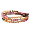Crystal Bracelet, Three-layer Tourmaline Bracelet, Multi-layered Bracelet for Women Fashionable Colorful Jewelry