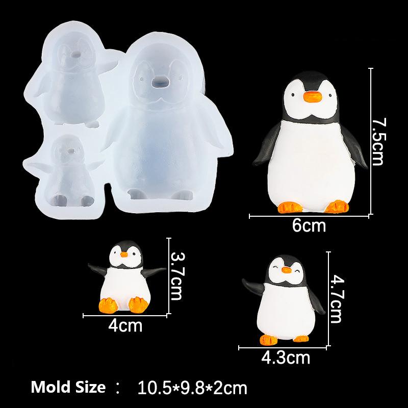 

Iceberg Penguin Silicone Mold Penguin Family Cake Decoration Fondant Mold For Cupcake Topper Chocolate Muffin Paste Mould Bakery чистий