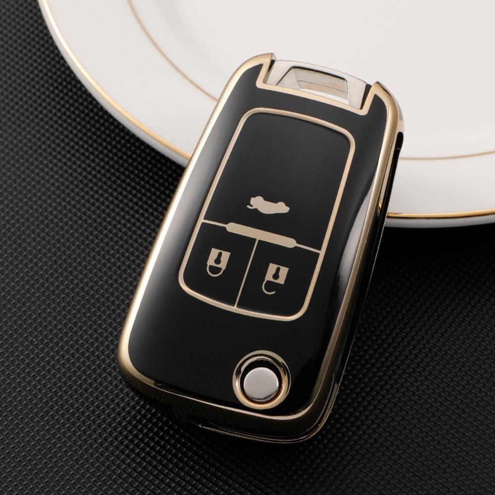 Car Key Case for Chevy Cruze Malibu Equinox Trax Buick Regal Encore Opel Astra Universal Leather Key Holder