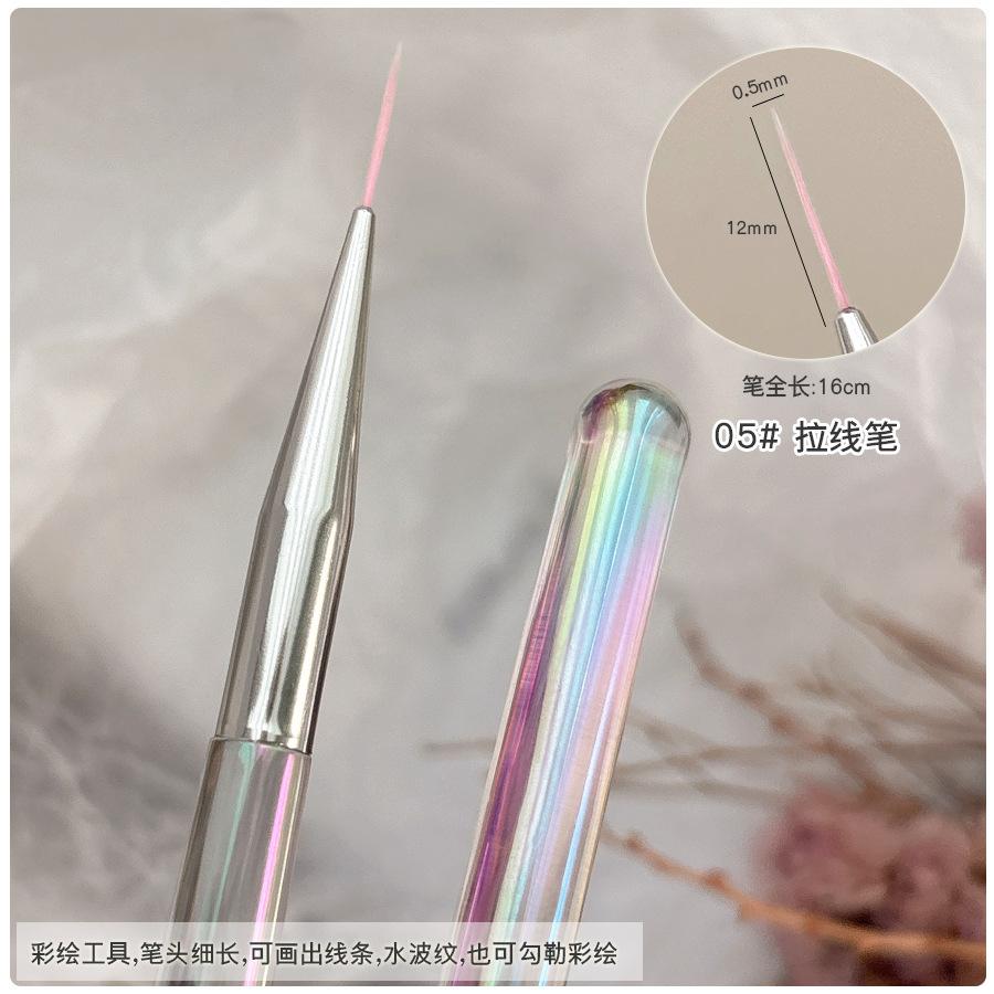 Nail Art Brush Double Headed Sandalwood Lines Drawing Color Painting Phototherapy Gradient Sweeping Specific Pen Manicure Tools