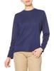 Wool Stretch Crew Neck Outdoor Travel Eclipse Size S To Japanese Size Women's Wear, Navy, (Equivalent S) (B2MA0741)