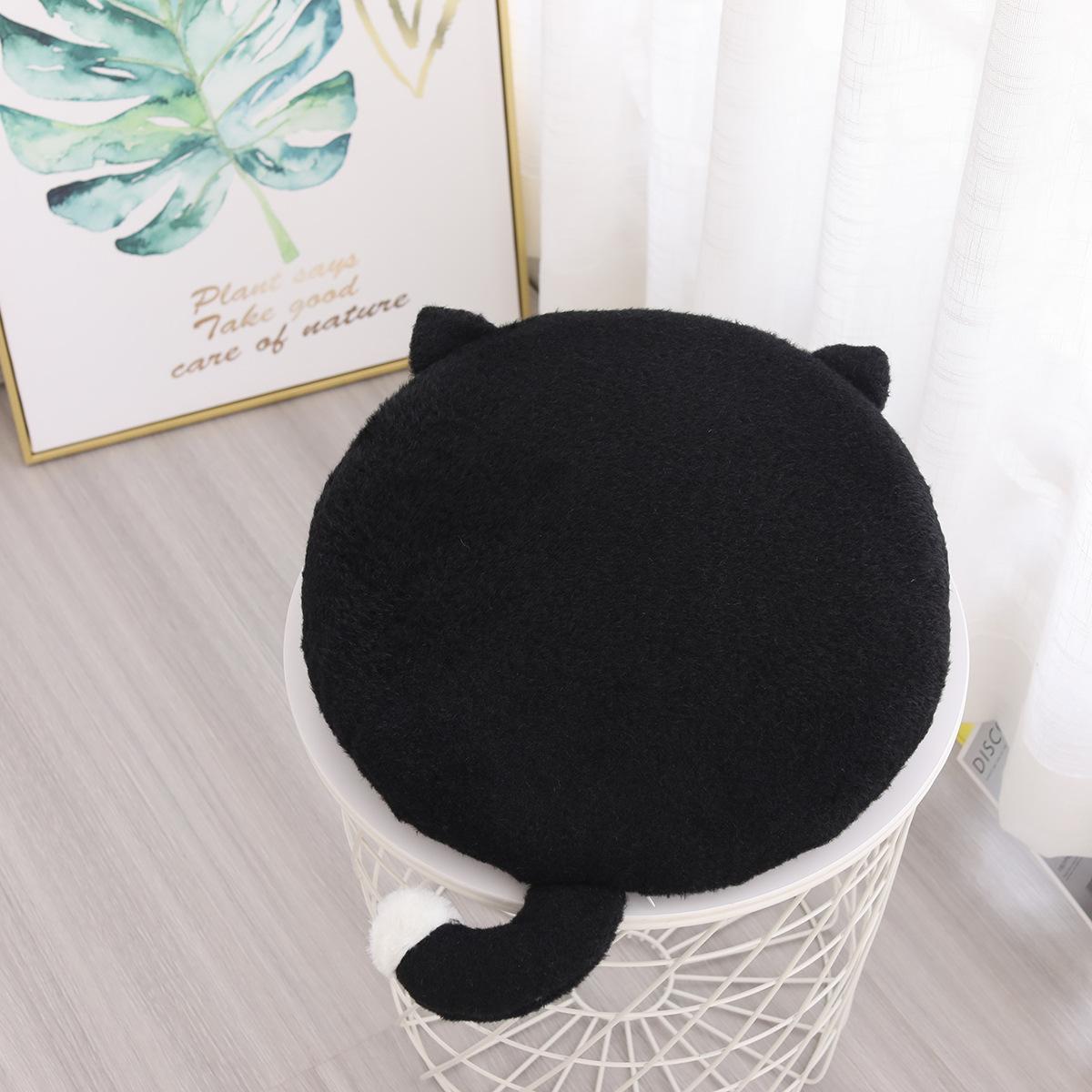 

Adorable Cat plush Seat Cushion Memory Foam Stuffed Chair Cushion designed for Children Girls School Office Cushion 40cm чорний