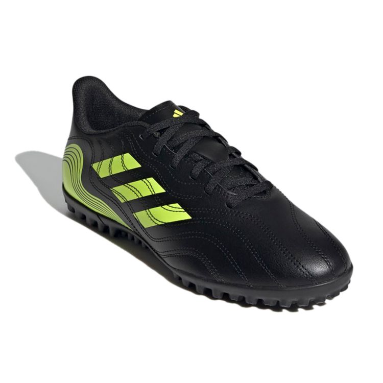Adidas Copa Sense.4 Turf Round Toe Comfortable Trendy TF (Rubber Studs) Durable Soccer Shoes Men Soccer Shoes Black Yellow FW6547