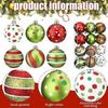 6pcs Christmas Tree Baubles Pendant Colorful Polkas Dots Balls Holiday Decoration Handmade Festival Tree Embellishments