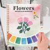 Watercolor Painting Kit for Beginners Step-by-Step Painting Guide with 12 Colors Flower Animal Theme Practice Workbook for Learning Blending
