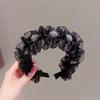 Korea  Bow Hair Hoop Temperament Sweet Wide Brimmed Headband  Versatile Hair Accessories For Girls Gift