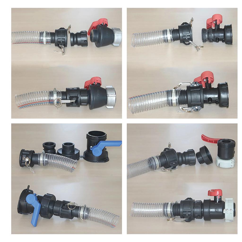 2" Cam-Lock Adapters 1/2" 1" 1.5" 2" Pipe S60 Coarse Thread IBC Tank Quick Couplings Water Tank Joints Garden Cam Groove Fitting