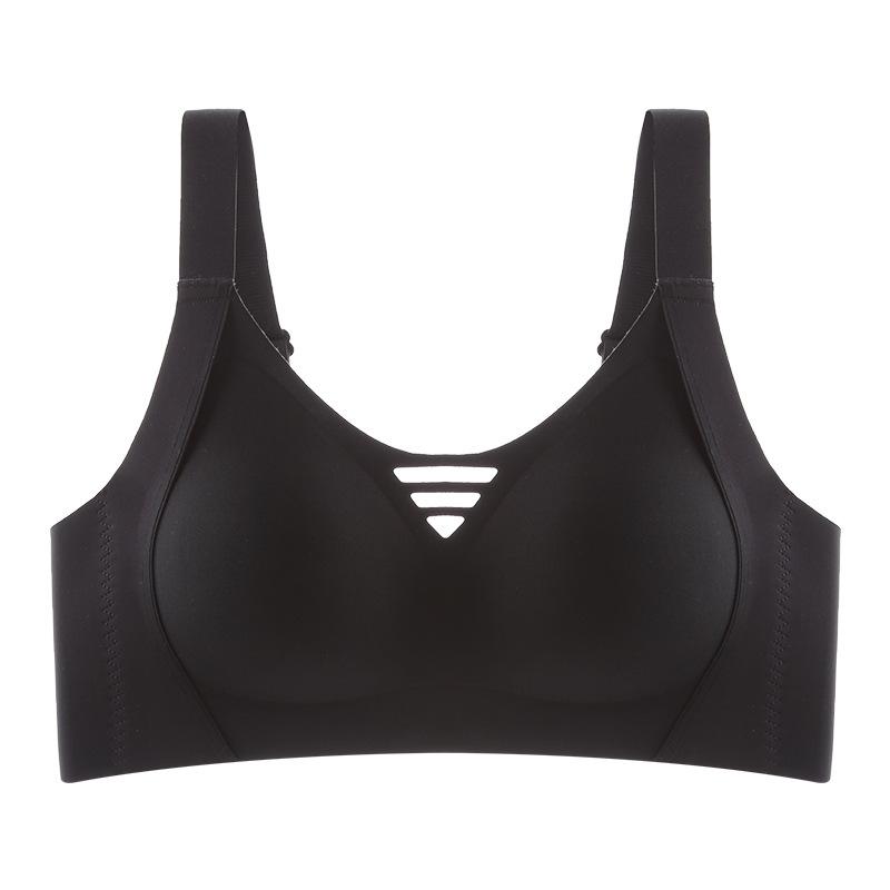 

Invisible Bra Women s Thin Bra Fixed Cup Underwear Top Support Full Cup Large Size Thin Bra Push Up Bra M чорний