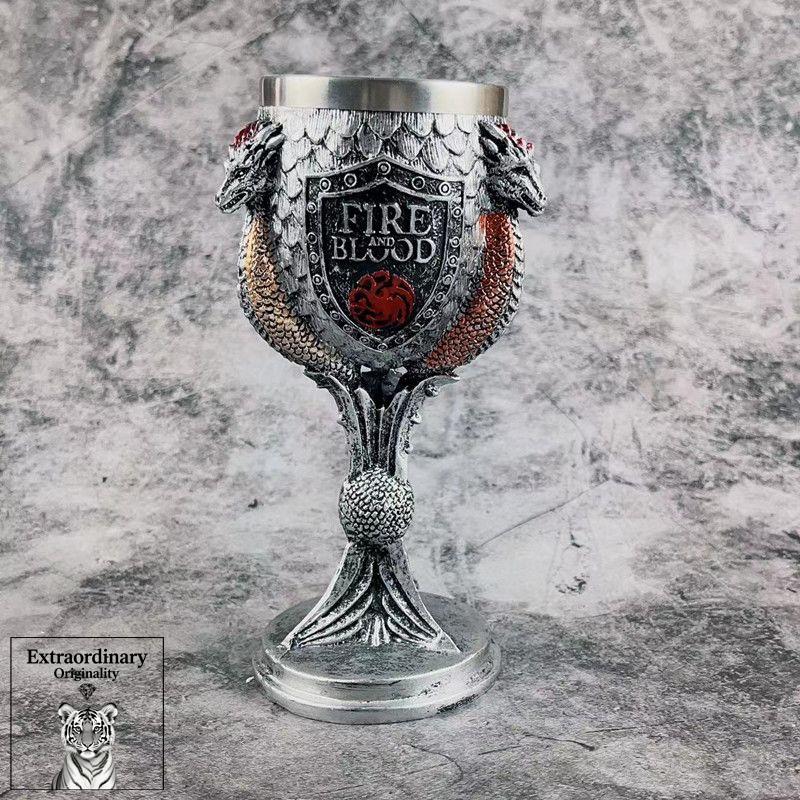 Creative three-dimensional engraving of water glass, personalized stainless steel beer glass, bar resin trendy wine glass