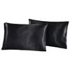 2Pcs Silk Satin Pillow Case Bedding Pillowcase Smooth Home with Envelope Closure Twin/Queen/King Size