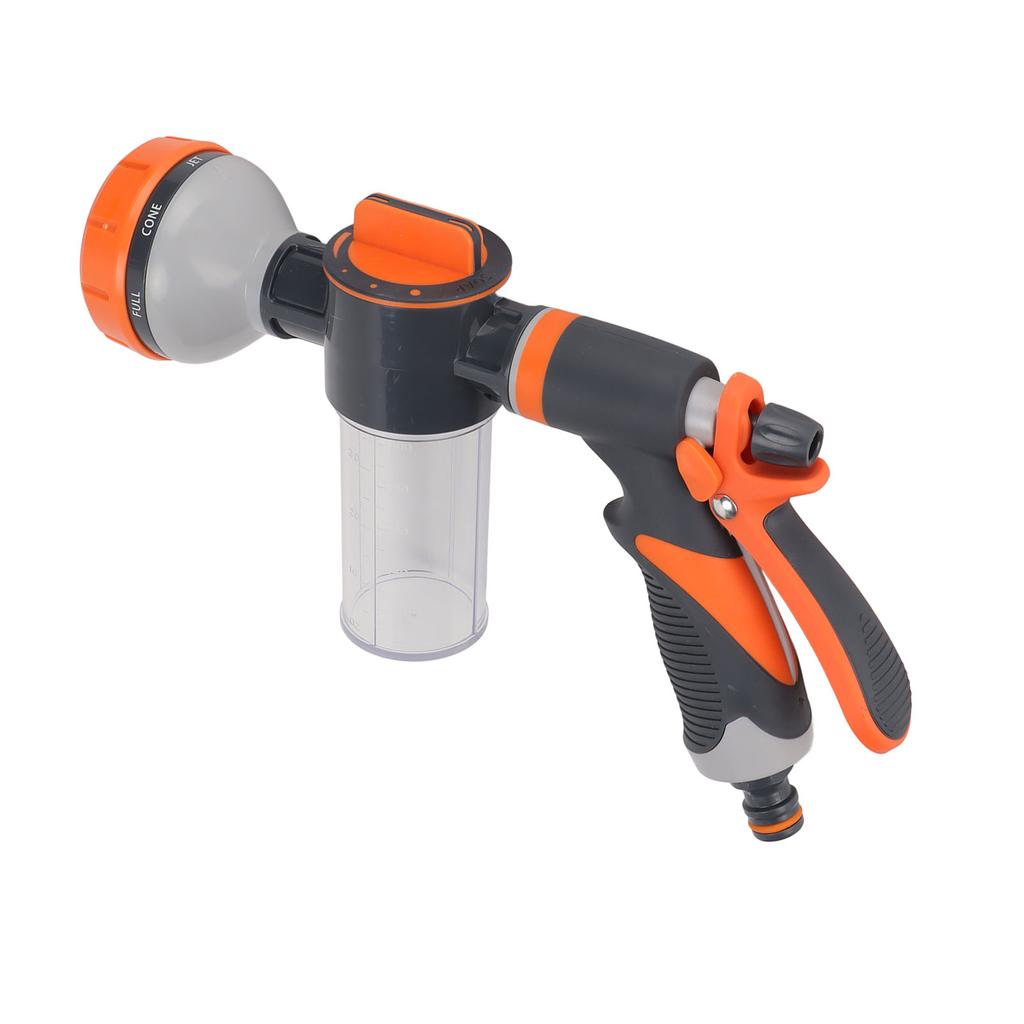 Garden Hose Nozzle 8 Spray Pattern Hose Hand Sprayer with 150ml Watering Can Fit for Flowers Watering Car Wash Pet Shower