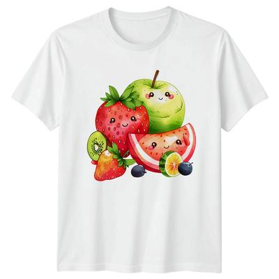 Kawaii Summer Fruit TShirt Cute Healthy Food Gift For Him And Her