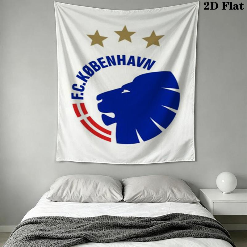 F.C. Copenhagen Wall Tapestry Aesthetic Wall Hanging Printed Fabric Blanket Decorative Tapestries for Bedroom Living Room Home Decor