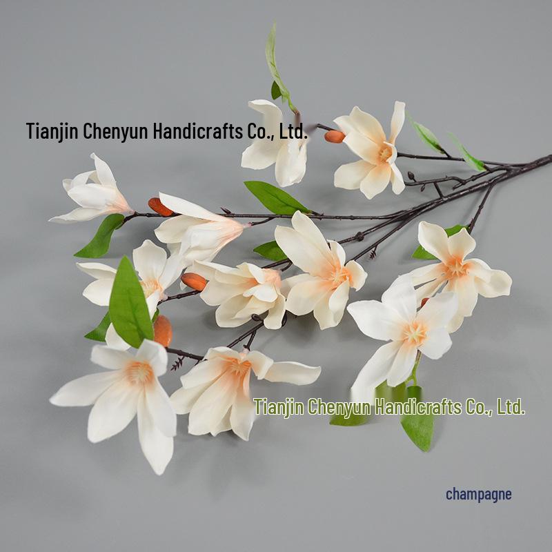 Magnolien-Orchidee Seidenblume: 11 Köpfe Einzelstiel für Frühlingshochzeitsdekoration