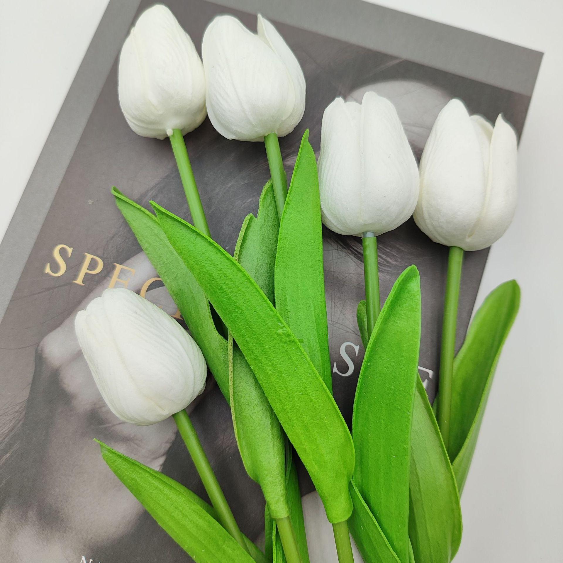 

Simulated Tulip Home Decoration PU Feel, Simulated Flowers, Fake Flowers, Flower Arrangement for Landscaping 1pc