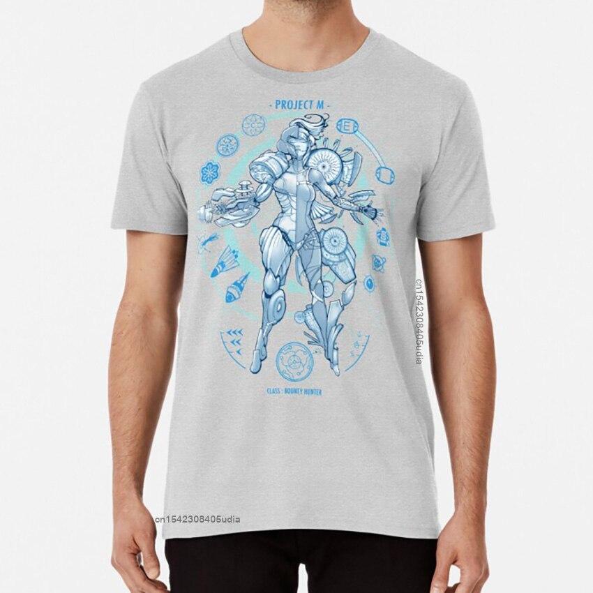 Project Print Edition T Shirt for Men Gaming Samus Aran Geekchic Geek Nerd Retro Harajuku Streetwear