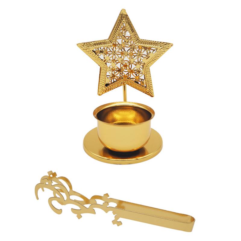 Christmas Hollow Design Christmas Decoration Christmas Tree Shape Elegant Candlestick Decorative Accessories 3 Styles