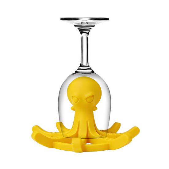 Octopus-Shaped Cup Drying Rack with 8-Arm Creative PLA Water Bottle Holder for Mugs Glasses Tumblers Space-Saving Countertop Organizer for Kitchen