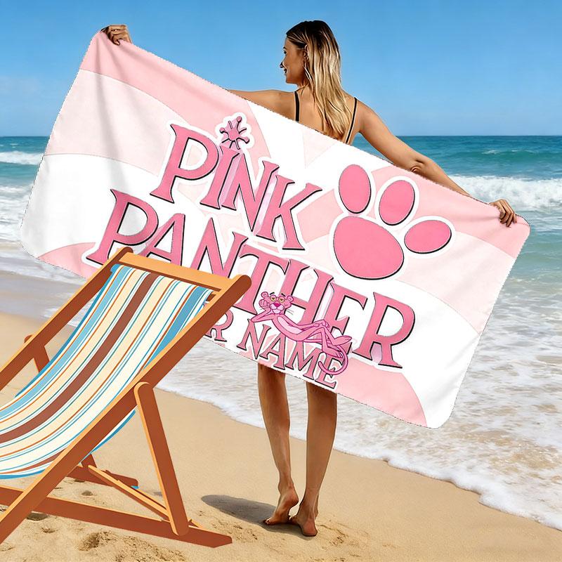 PINK PANTHER Print Beach Towel, Large Soft Quick Dry Towel for Beach Camping Swimming