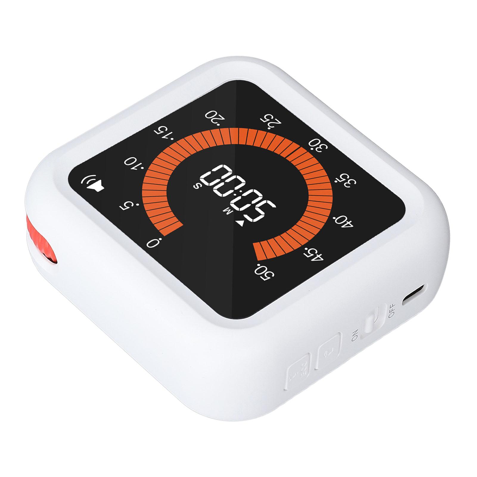 

Візуальний таймер Безшумний Перезаряджуваний Магнітна задня панель Відлік часу Вгору Цифровий таймер зі стійкою для навчання Випікання Готування