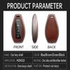 4 Buttons Zinc Alloy+ Leather Car Remote Key Case Cover Shell Fob For Faw Hongqi H5    Hongqi H5 Car Accessories