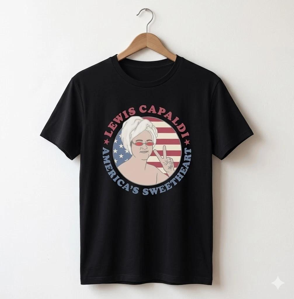 Unisex Adult Casual Music Lewis Capaldi America s Sweetheart Graphi... S