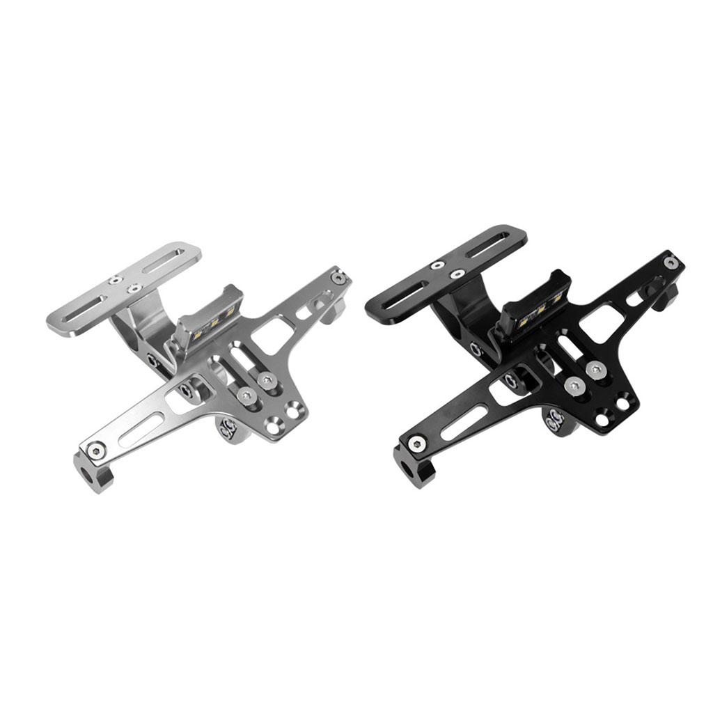 Folding License Plate Holder Aluminum Alloy License Rear Mount for Motorcycle